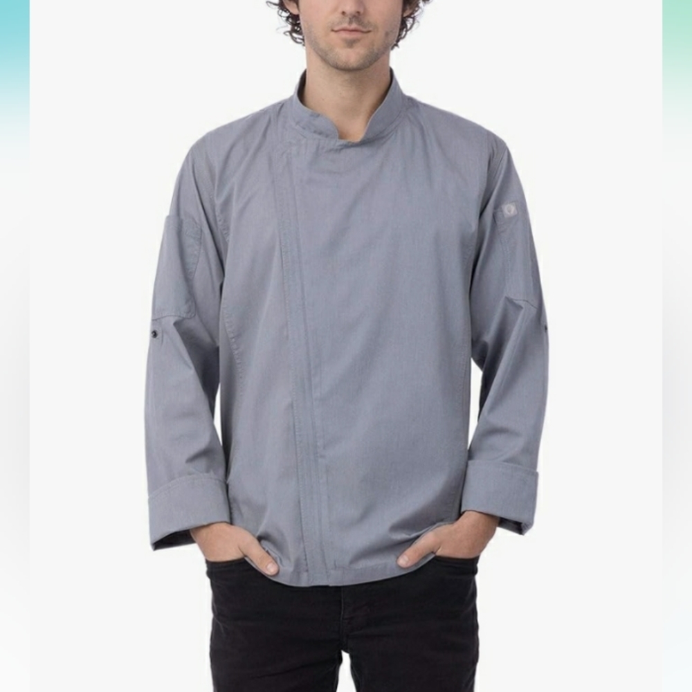 NWT Chef Works The Hartford Chef Coat Zip Front Size XL